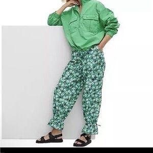 Floral Green Women's Pants